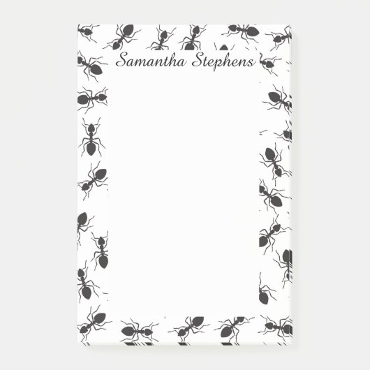 Grapny Black Ants Pattern Post-it® Notes (Voorkant)