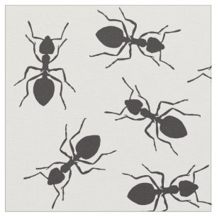Grapny Black Ants Pattern Stof