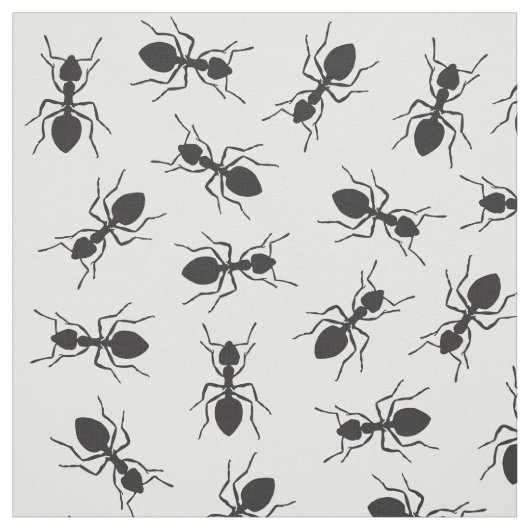 Grapny Black Ants Pattern Stof (Swatch)