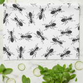 Grapny Black Ants Pattern Theedoek (Gevouwen)