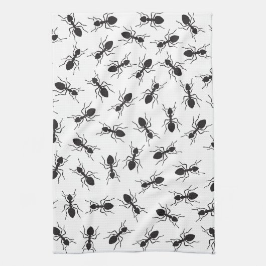 Grapny Black Ants Pattern Theedoek (Verticaal)