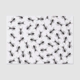 Grapny Black Ants Pattern Tissuepapier