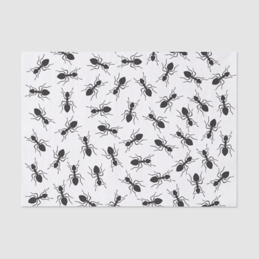 Grapny Black Ants Pattern Tissuepapier (Voorkant)