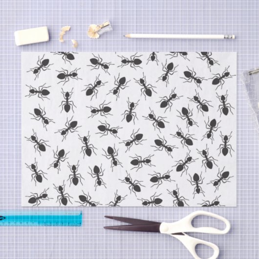 Grapny Black Ants Pattern Tissuepapier (Craft)