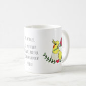Grapny Cockatiel, ik hou van je Gift custom letter Koffiemok (Voorkant rechts)