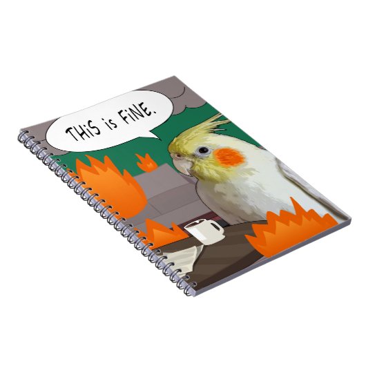 Grapny Cockatiel Meme Dit is een fijne huiselijke  Notitieboek (Rechterzijde)