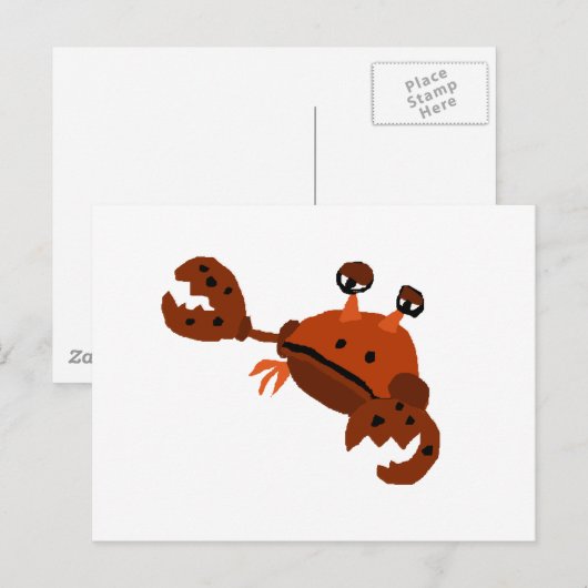 Grapny Crab Beach Art Briefkaart (Voorkant / Achterkant)