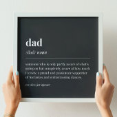 Grapny Dad Definition Black Poster