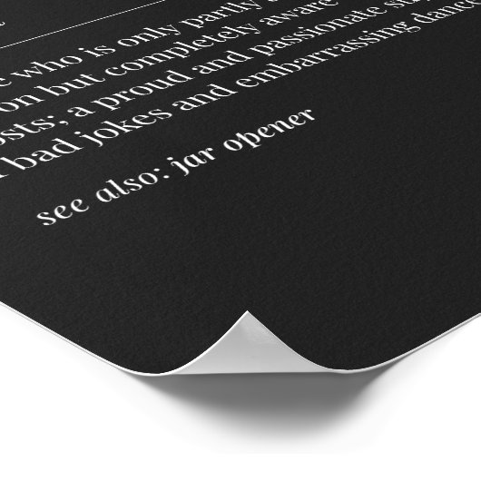 Grapny Dad Definition Black Poster (Hoek)