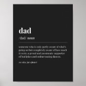 Grapny Dad Definition Black Poster (Voorkant)