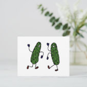 Grapny Dansende Pickles Art Briefkaart (Staand voorkant)