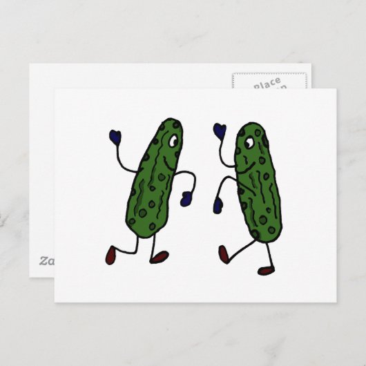 Grapny Dansende Pickles Art Briefkaart (Voorkant / Achterkant)