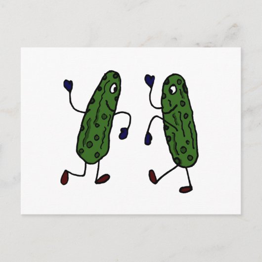 Grapny Dansende Pickles Art Briefkaart (Voorkant)