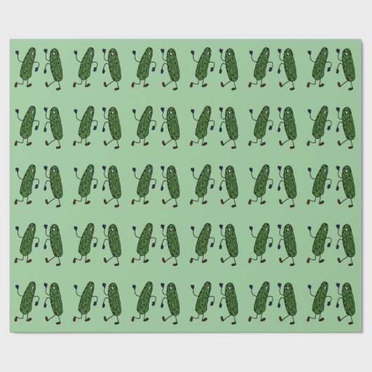 Grapny Dansende Pickles Art Cadeaupapier (Vlak)