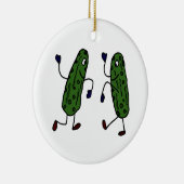 Grapny Dansende Pickles Art Keramisch Ornament (Rechts)