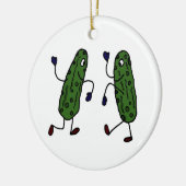 Grapny Dansende Pickles Art Keramisch Ornament (Links)