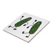Grapny Dansende Pickles Art Tegeltje (Zijkant)