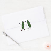 Grapny Dansende Pickles Art Vierkante Sticker (Envelop)