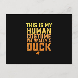 Grapny Duck Dit is mijn menselijke kostume Hallowe Briefkaart