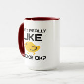 Grapny Duck, ik hou echt van Ducks OK Mok (Voorkant links)