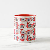 Grapny English Bulldog kerstpattern Tweekleurige Koffiemok (Center)