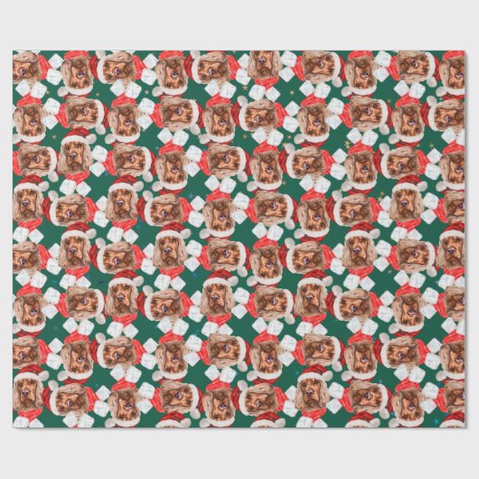 Grapny English Cocker-kerstpatroon Cadeaupapier (Vlak)