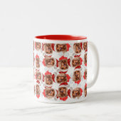 Grapny English Cocker-kerstpatroon Tweekleurige Koffiemok (Voorkant rechts)