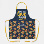 Grapny Food Pun Love Triangle Retro Pizza Pattern Schort (Voorkant)
