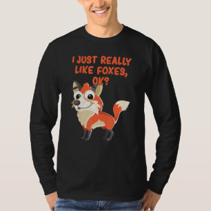 Grapny Fox ik hou echt van Foxes OK T-shirt