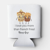 Grapny French Fries Ik hou van je voeg je naam toe Blikjeskoeler (Achterkant)