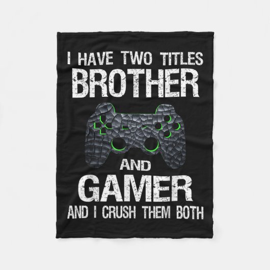 Grapny Gamer Quote Video Games Gaming Boys Brother Fleece Deken (Voorkant)