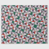 Grapny Great Dane-kerstpattern Cadeaupapier (Vlak)