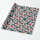 Grapny Great Dane-kerstpattern Cadeaupapier (Uitgerold)