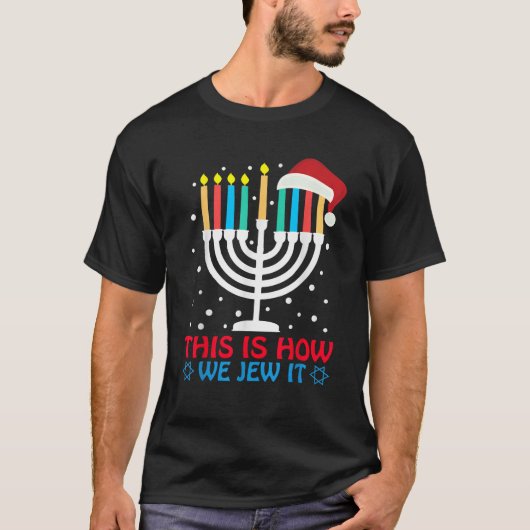 Grapny Hanukkah Jewish dit is hoe we het verklikke T-shirt (Voorkant)