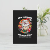 Grapny Happy Kerstbozy Santa Festive Merry Xm Kaart (Staand voorkant)