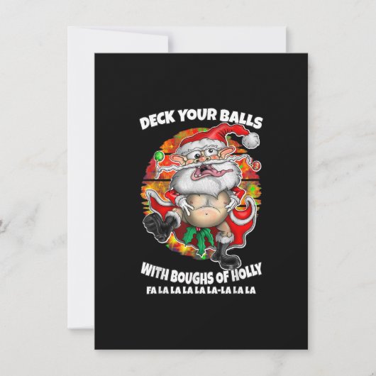 Grapny Happy Kerstbozy Santa Festive Merry Xm Kaart (Voorkant)