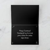 Grapny Happy Santa Penguin & Merry-kerstuniek Kaart (Binnen)