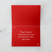 Grapny Happy Santa Penguin & Merry-kerstuniek Kaart (Binnen)