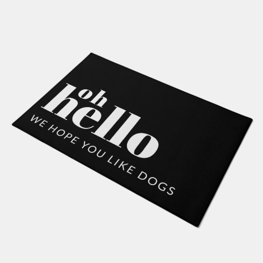 Grapny Hope dat je van Hogs Quote houdt | Dog Door Deurmat (Schuin)