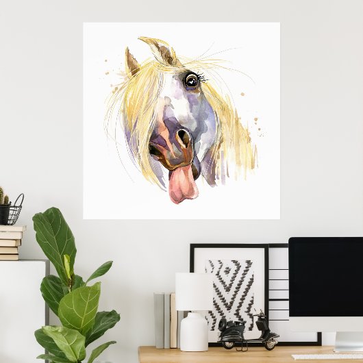 Grapny Horse Art Poster (Thuiskantoor)