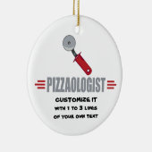 Grapny I Love Pizza Keramisch Ornament (Rechts)