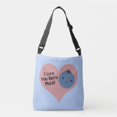 Grapny, ik hou van je Berry Much Cute Kawaii Blueb Crossbody Tas (Voorkant)