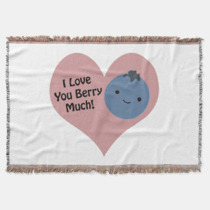 Grapny, ik hou van je Berry Much Cute Kawaii Blueb Deken