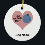 Grapny, ik hou van je Berry Much Cute Kawaii Blueb Keramisch Ornament<br><div class="desc">Ik hou veel van je bes! Funny berry pun en schattige kawaï bosbes.</div>