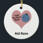 Grapny, ik hou van je Berry Much Cute Kawaii Blueb Keramisch Ornament<br><div class="desc">Ik hou veel van je bes! Funny berry pun en schattige kawaï bosbes.</div>