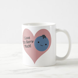 Grapny, ik hou van je Berry Much Cute Kawaii Blueb Koffiemok