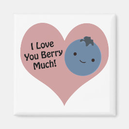 Grapny, ik hou van je Berry Much Cute Kawaii Blueb Magneet