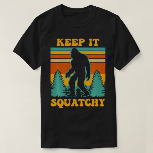 Grapny Keep It Squatchy Retro Bigfoot Sasquatch Gi T-shirt (Design voorkant)
