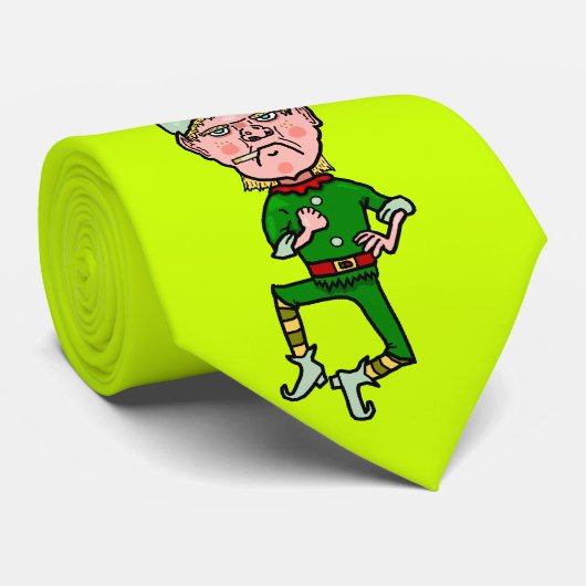 Grapny KerstAngry Little Elf Bah Humbug Stropdas (Opgerold)