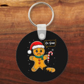 Grapny Kerstmis Oh Snap Gingerbrood Man Cookie X M Sleutelhanger (Voorkant)